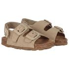 Baby Boys Beige Leather Sandal, 2, hi-res