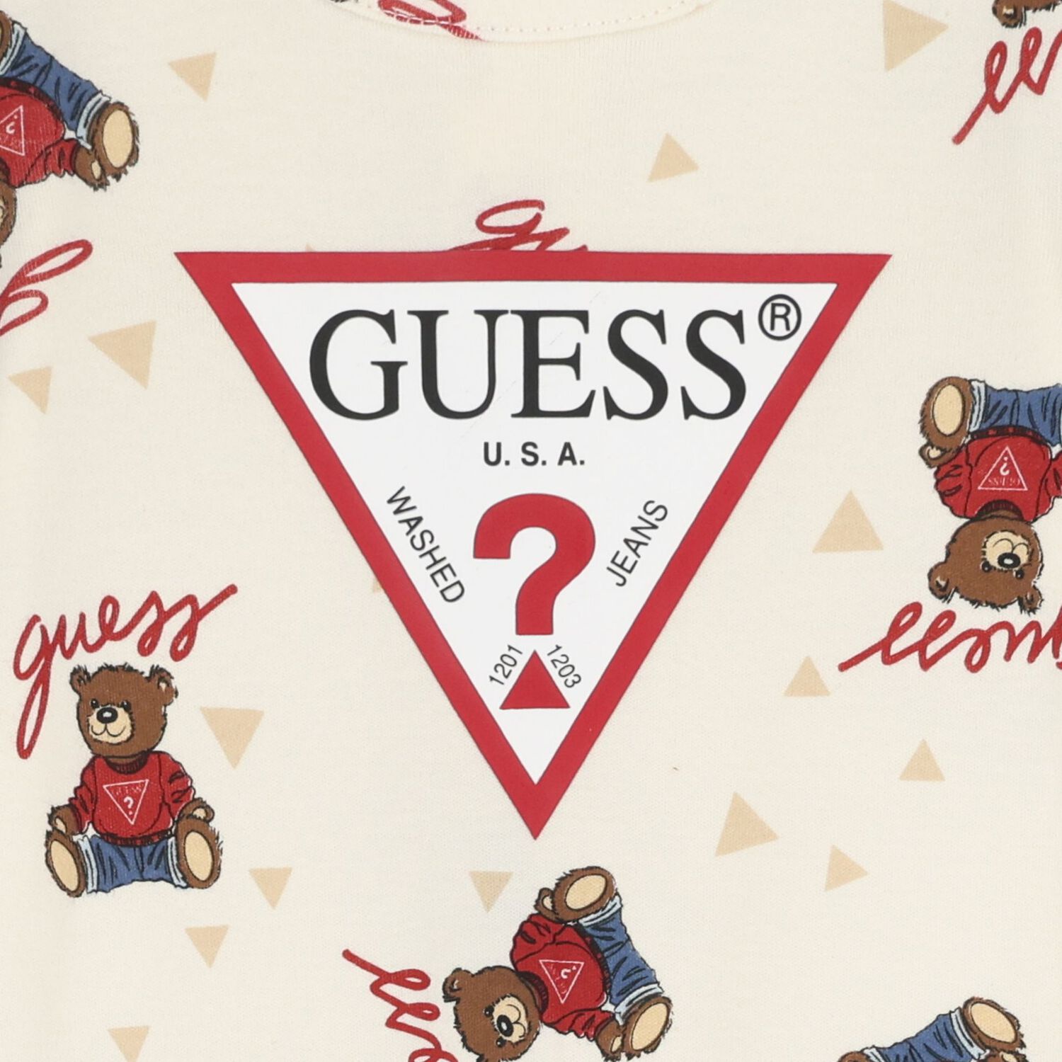 Ivory Teddy Bear Logo Babygrow, 2, hi-res