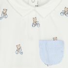 Baby Boys White & Blue Rompers ( 2-Pack ), 2, hi-res