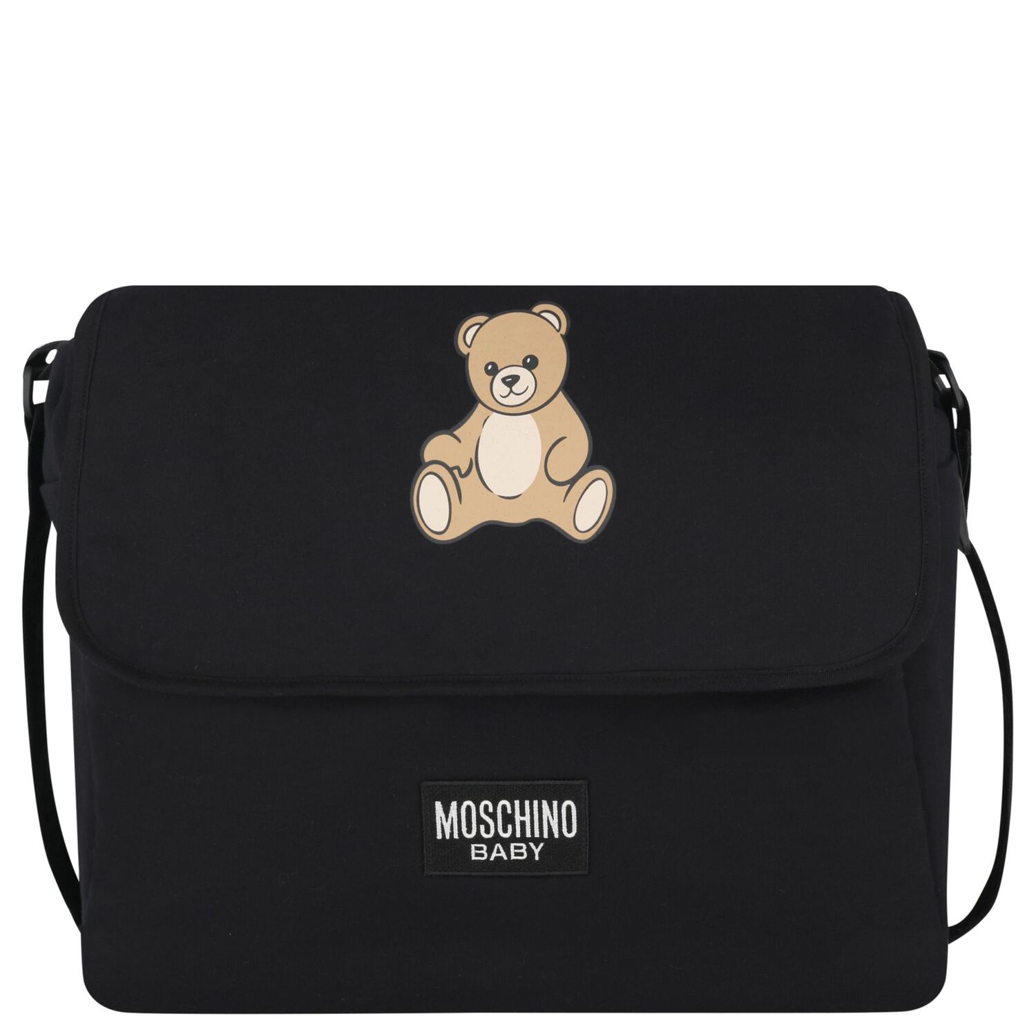 Black Teddy Bear Baby Changing Bag ( 48cm ), 1, hi-res