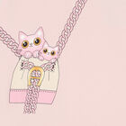 Younger Girls Pink Bag Print Dress, 3, hi-res