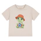 Younger Boys Beige Crocodile T-Shirt, 2, hi-res