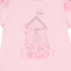 Girls Pink Broderie Anglaise Dress, 1, hi-res