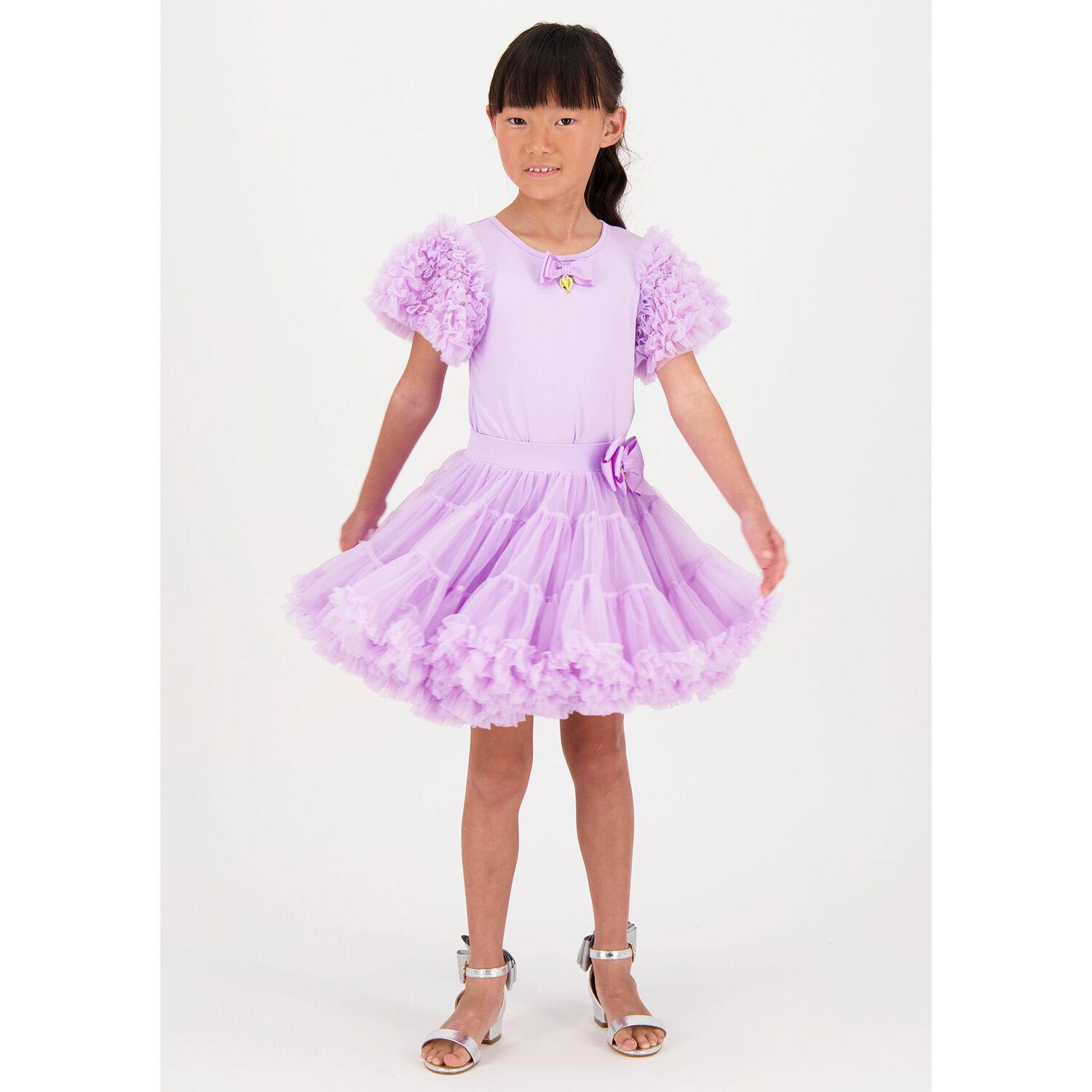 Girls Lilac Tulle Top, 1, hi-res