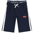 Boys Navy Logo Shorts, 1, hi-res
