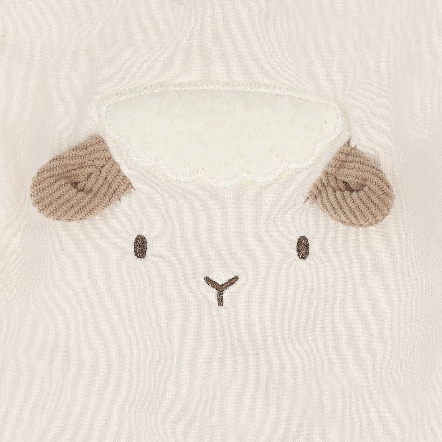 Baby Boys Beige & White Sheep Tracksuit ( 3 Piece ), 2, hi-res