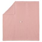 Baby Girls Pink Floral Knit Blanket, 2, hi-res