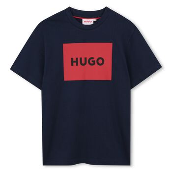 Boys Navy Blue Logo T-Shirt 