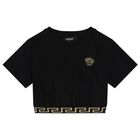 Girls Black Logo T-Shirt, 1, hi-res