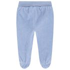 Baby Boys Beige & Blue Sheep & Teddy Bear 2 Piece Babygrow, 1, hi-res