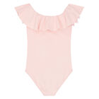 Girls Pink Petal Swimsuit, 1, hi-res