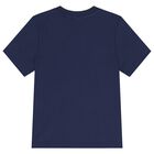 Boys Navy Blue, Ivory & Orange T-Shirts (3 Pack), 1, hi-res