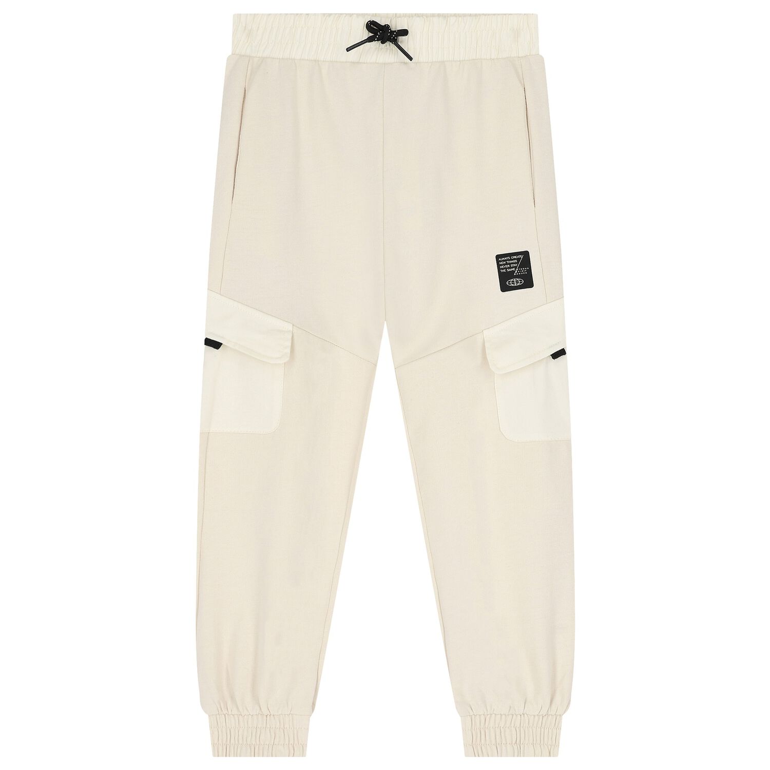 Boys Ivory Cargo Joggers, 1, hi-res