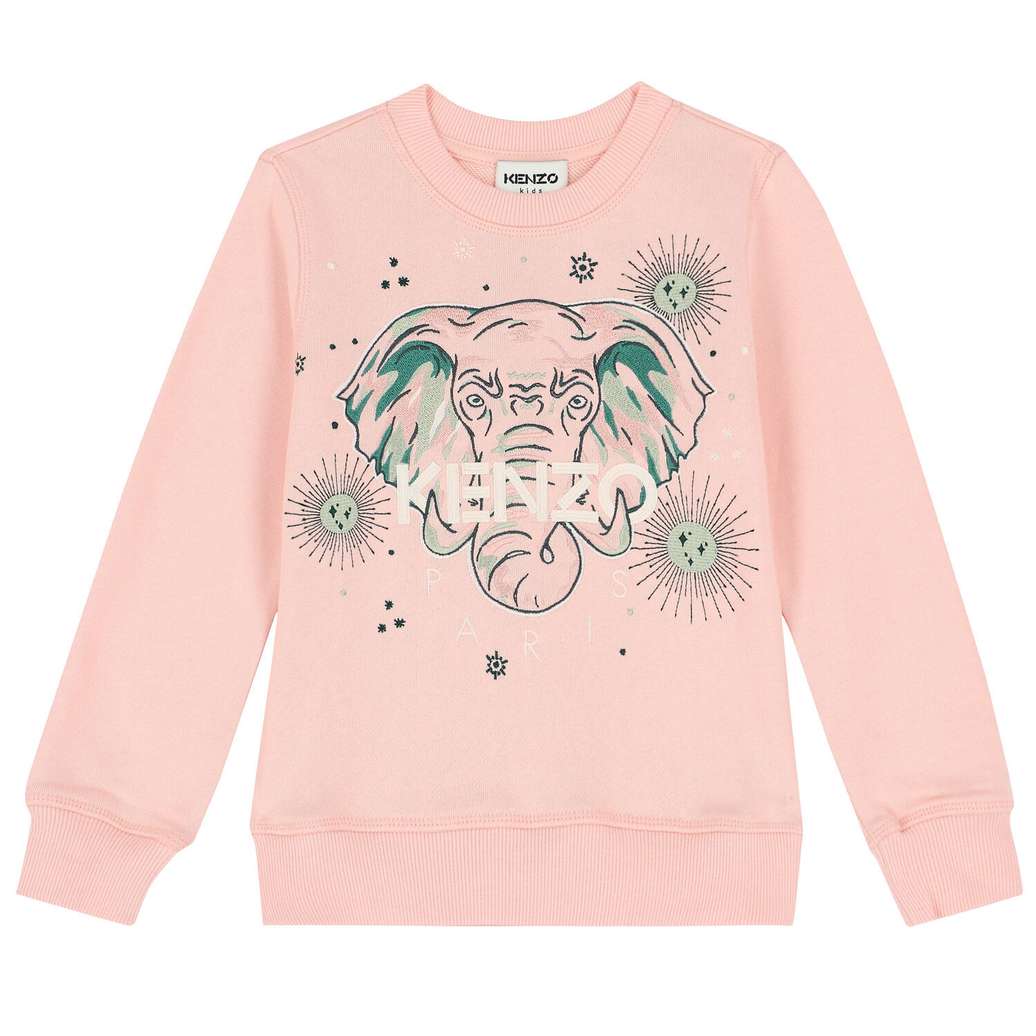Girls Pink Elephant Logo Sweatshirt, 1, hi-res