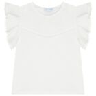 Girls White T-Shirt, 1, hi-res