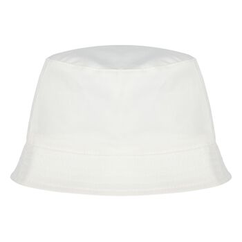White Teddy Bear Logo Baby Hat