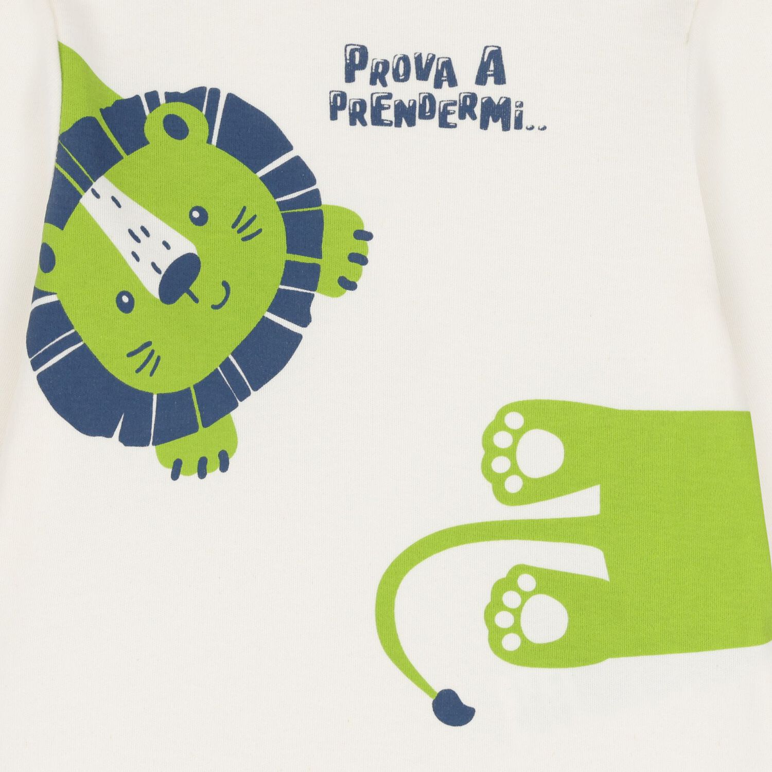 Baby Boys Ivory Lion Long Sleeve Top, 1, hi-res