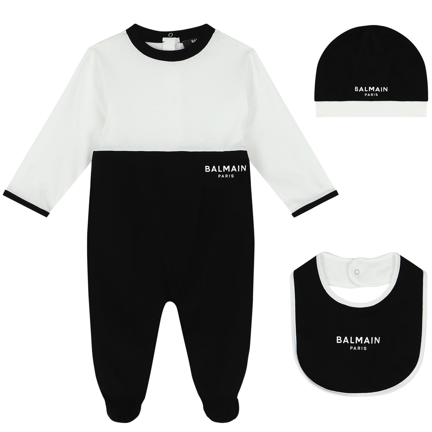 Black & White Logo Babygrow Gift Set, 1, hi-res