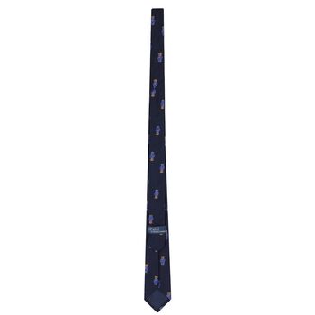Boys Navy Blue Polo Bear Logo Tie