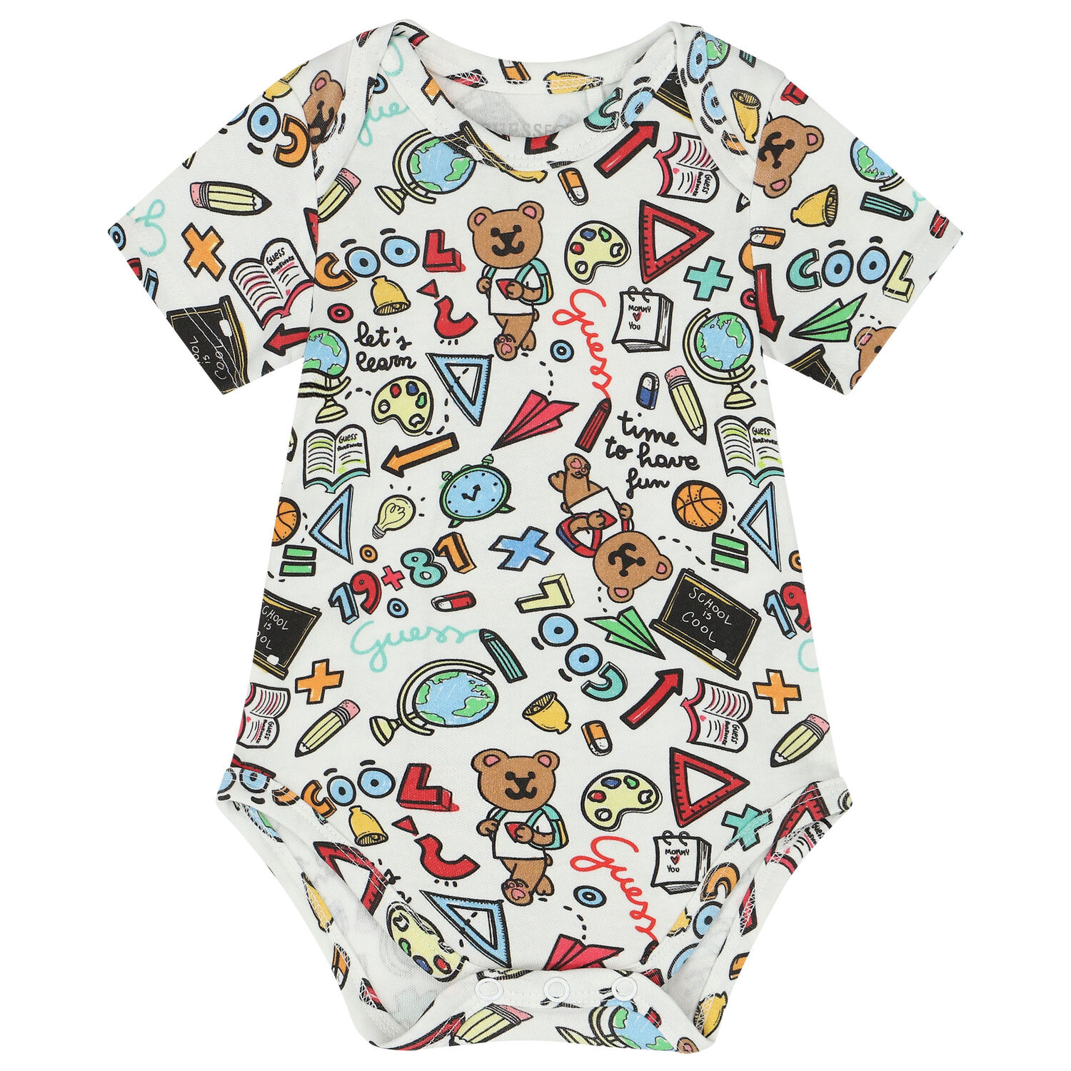 Baby Boys White Logo Bodysuit ( 2-Pack ), 1, hi-res