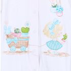 Girls White Ruffle Babygrow, 1, hi-res