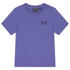 Boys Purple Logo T-Shirt, 4, hi-res