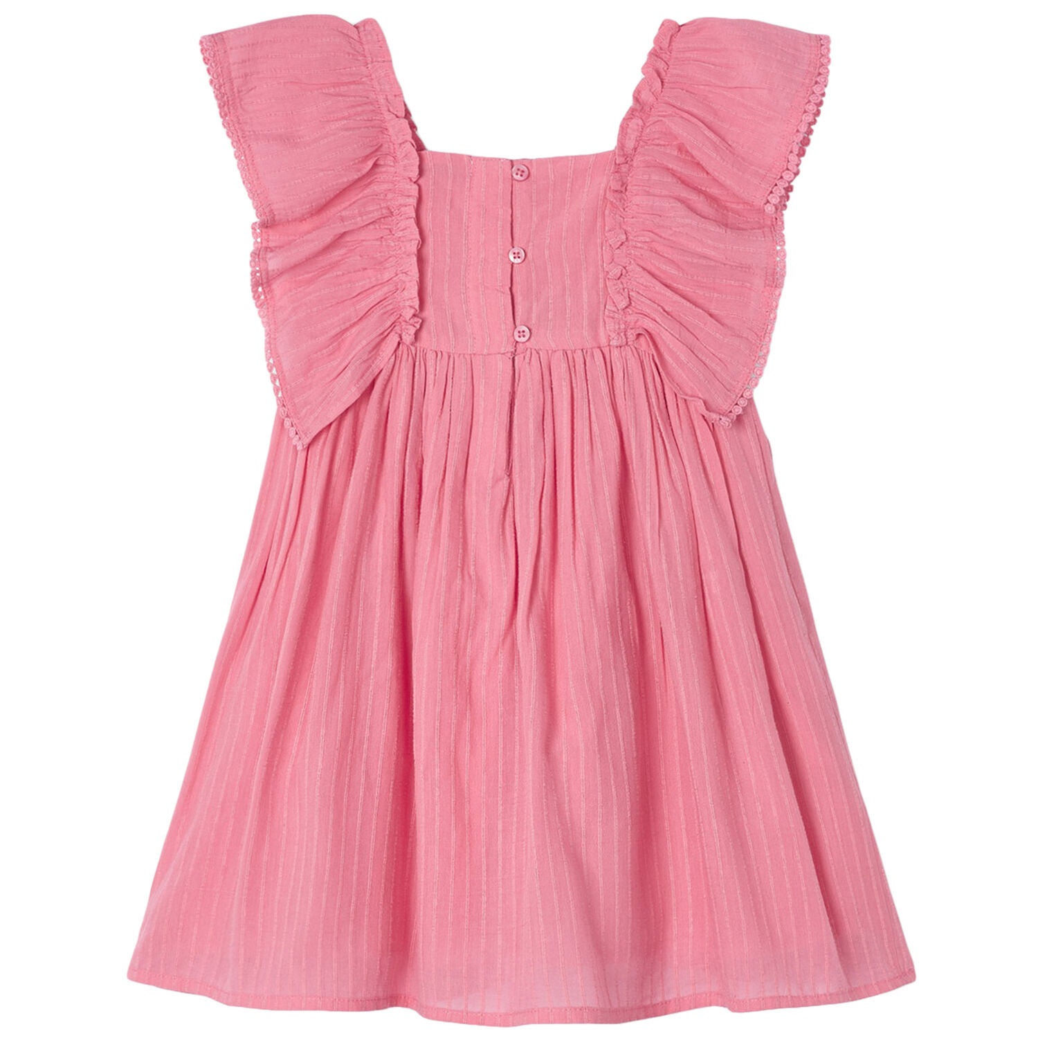 Girls Pink Cotton Dress, 1, hi-res image number null