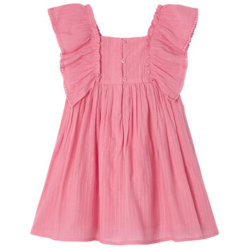 Girls Pink Cotton Dress