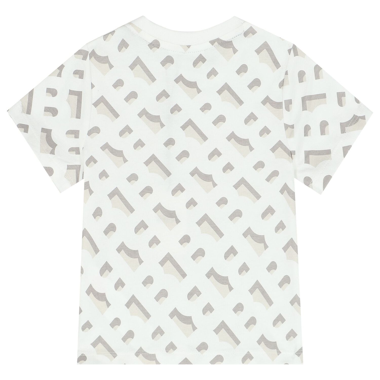 Younger Boys White Logo T-Shirt, 2, hi-res