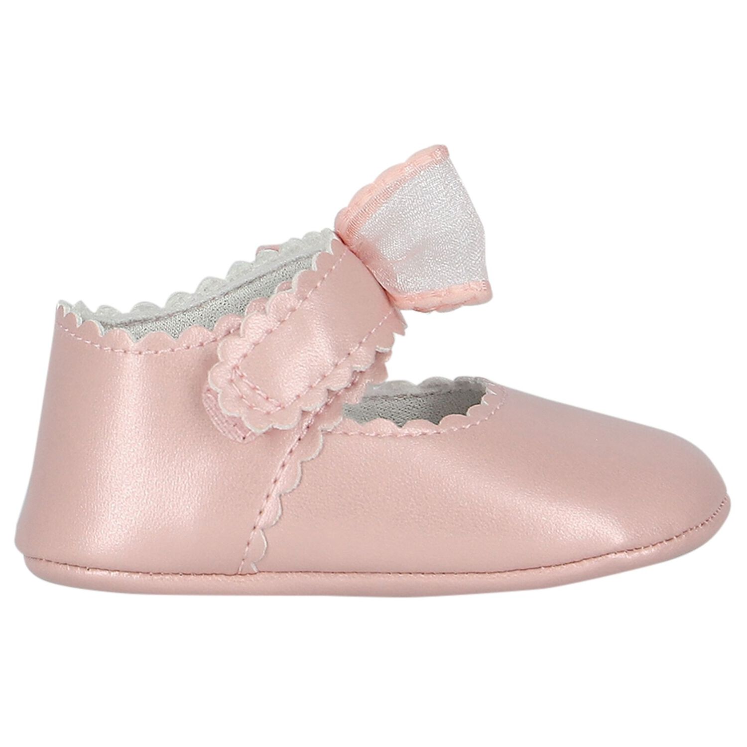 Baby Girls Pink Bow Pre Walker Shoes, 3, hi-res image number null