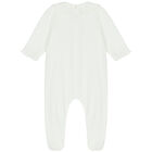 White Logo Babygrow, 2, hi-res