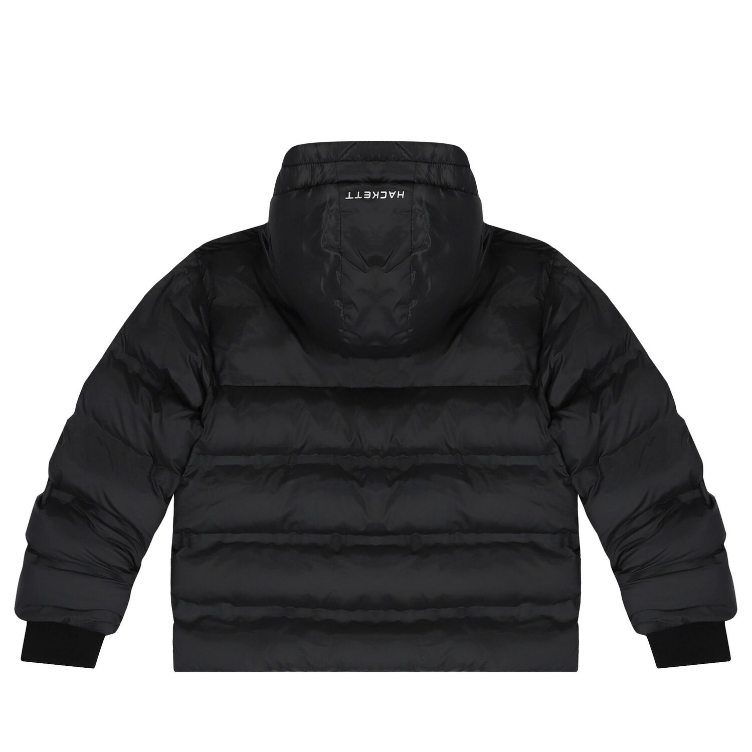 Boys Black Aston Martin Logo Puffer Jacket, 1, hi-res