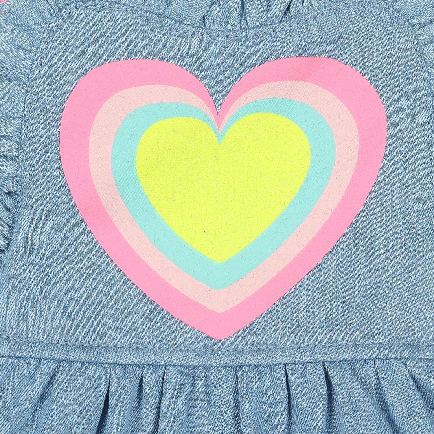 Baby Girls Blue Denim Romper, 1, hi-res image number null