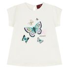 Younger Girls Ivory & Green Butterfly Shorts Set, 1, hi-res
