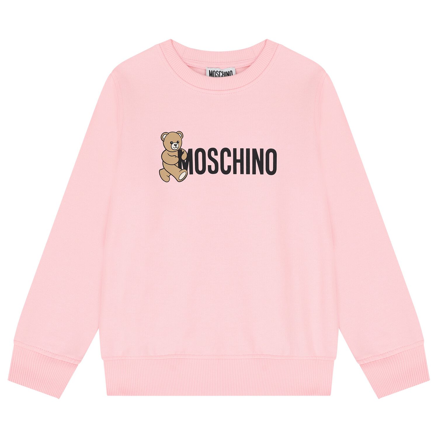 Girls Pink Teddy Bear Logo Sweatshirt, 1, hi-res image number null