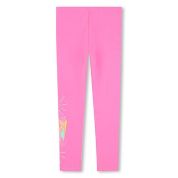 Girls Pink Stars & Hearts Leggings