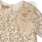 Girls Gold Sequin Tulle Dress, 1, hi-res