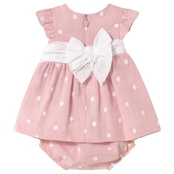 Baby Girls Pink & Ivory Dress Set