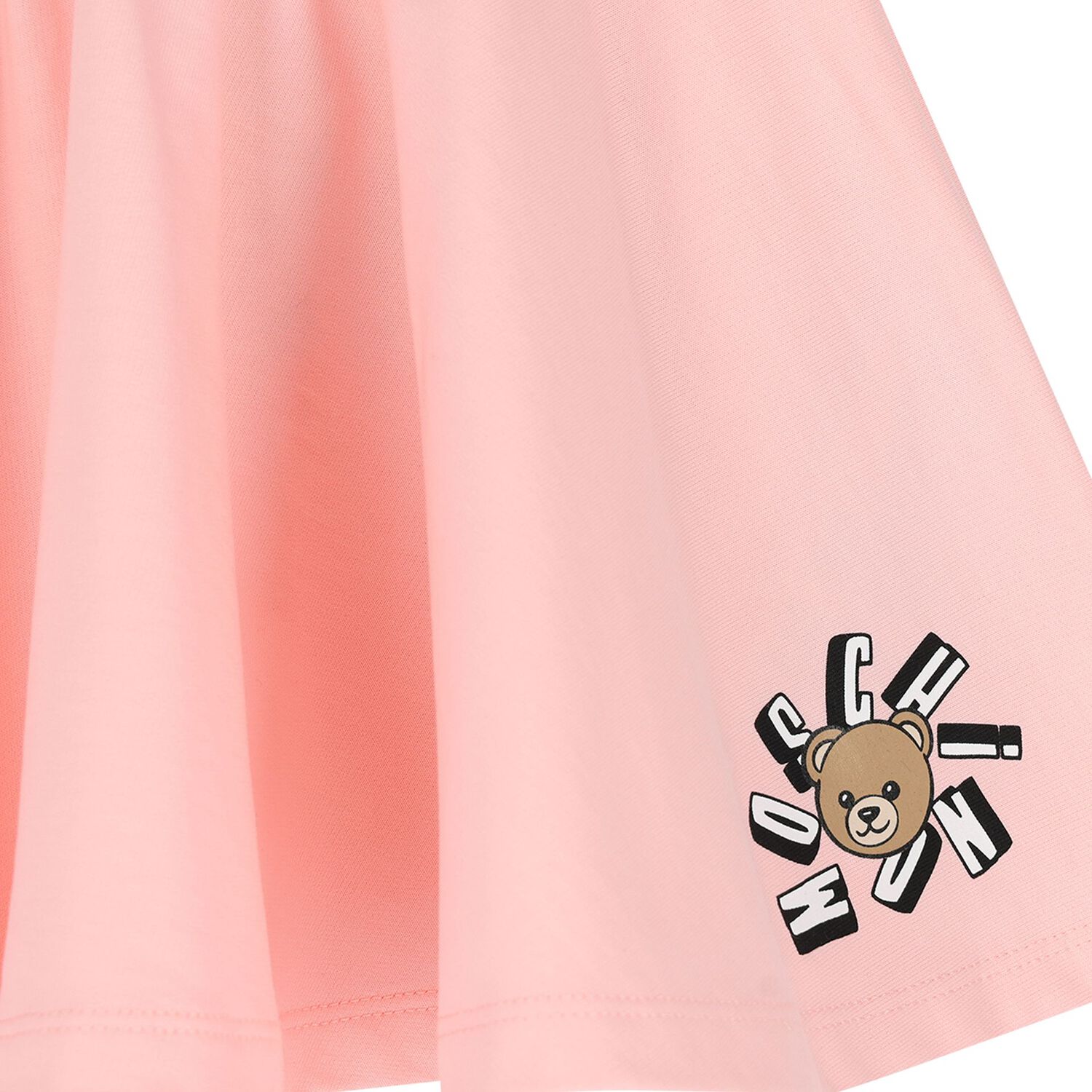 Girls Pink Teddy Bear Logo Skirt , 1, hi-res