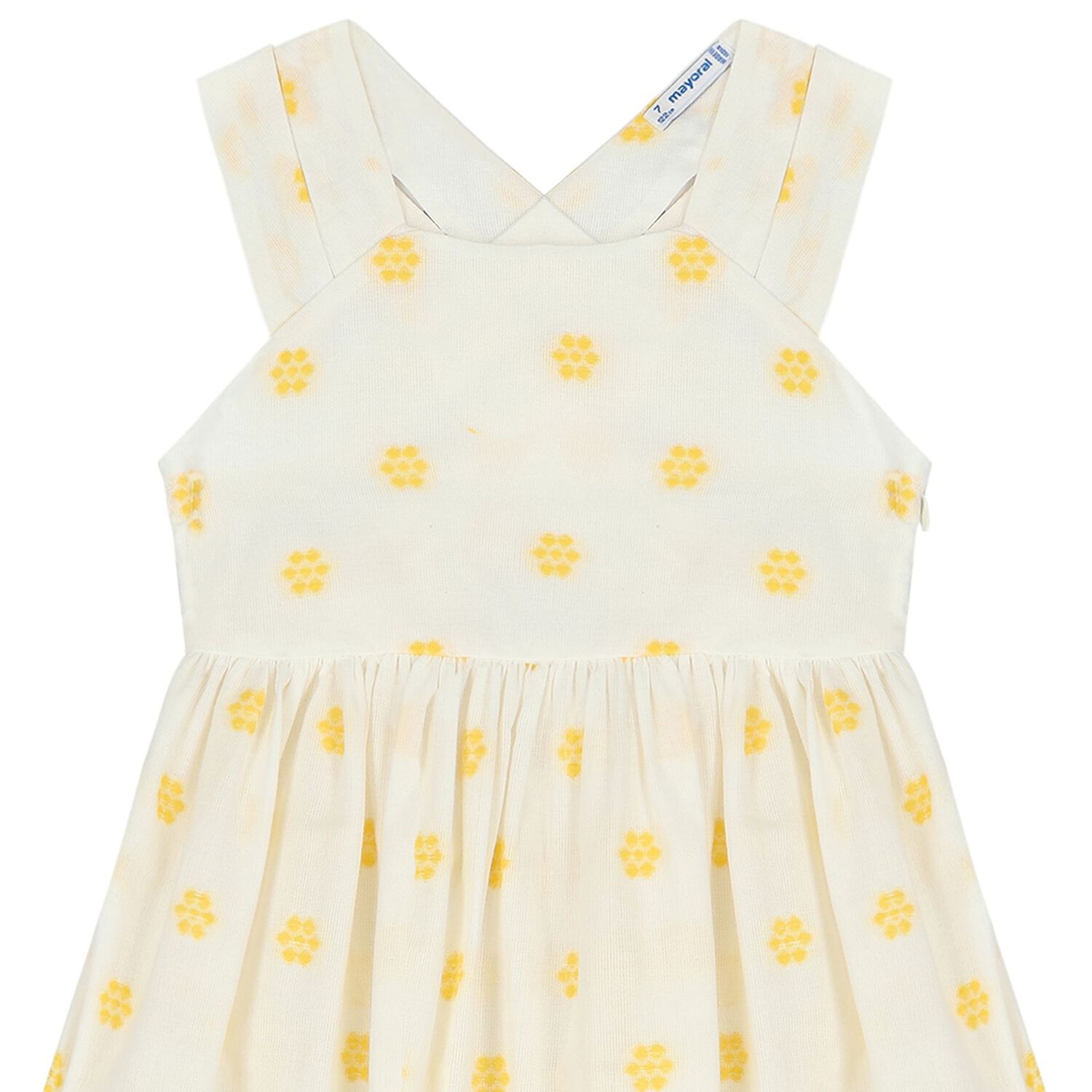 Girls Ivory Flower Jacquard Dress, 1, hi-res image number null