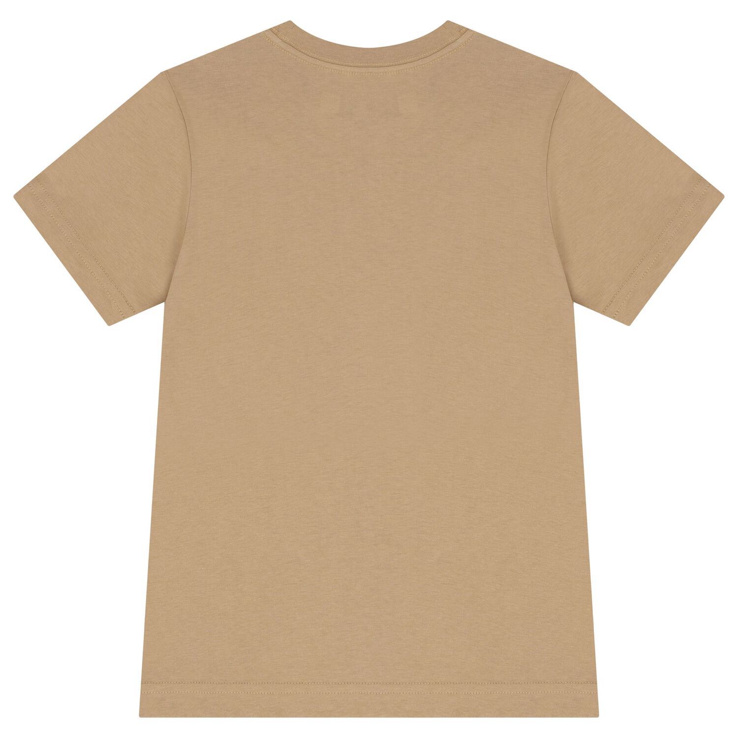 Boys Beige Logo T-Shirt, 1, hi-res