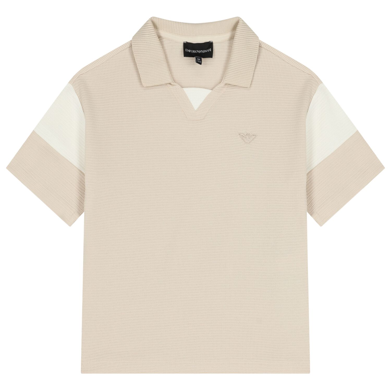 Boys Beige Logo Polo Shirt, 1, hi-res