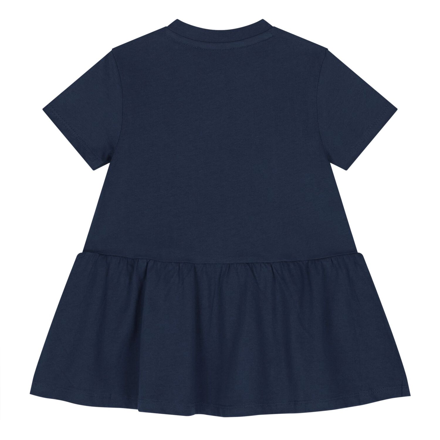Younger Girls Navy Blue Tiger Logo Dress, 1, hi-res