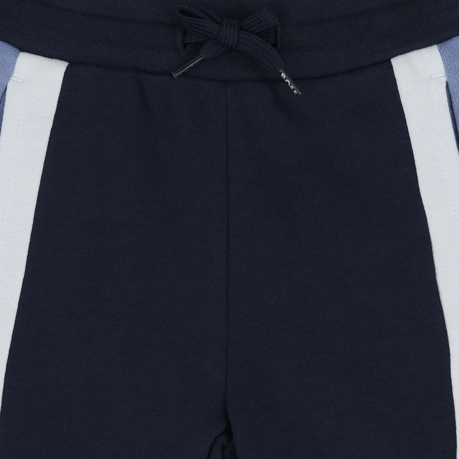 Younger Boys Navy Blue Striped Shorts, 1, hi-res
