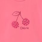 Younger Girls Pink Cherry T-Shirt, 3, hi-res