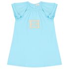 Girls Blue Logo Dress, 2, hi-res