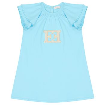 Girls Blue Logo Dress
