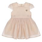 Younger Girls Beige Logo Dress Set, 1, hi-res