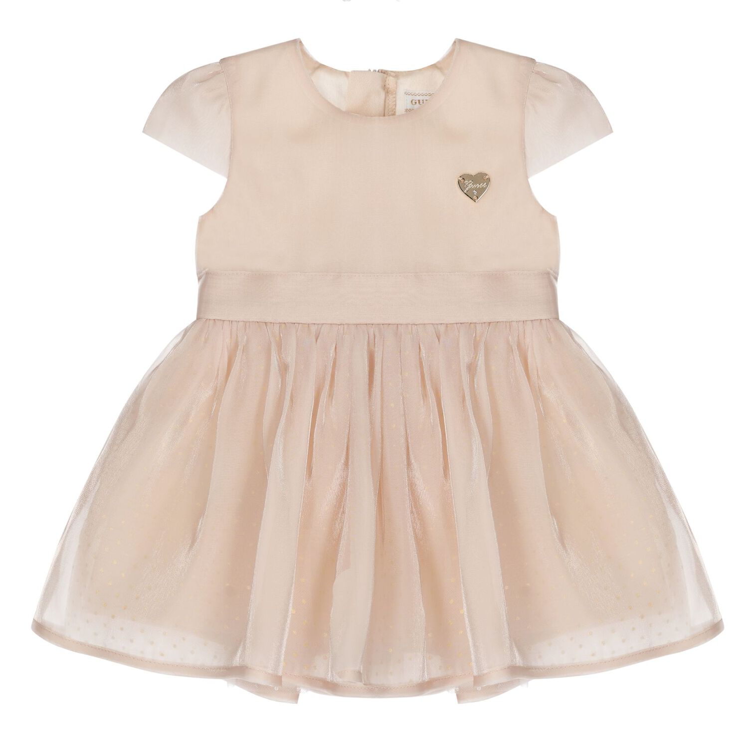 Younger Girls Beige Logo Dress Set, 1, hi-res