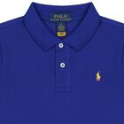 Boys Blue Logo Polo Shirt, 1, hi-res